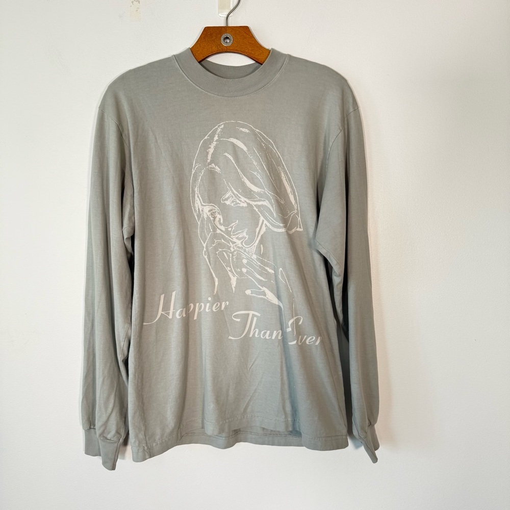 Billie Eilish "Happier Than Ever" Official Merch Long Sleeve Tee Org Cotton M